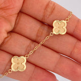 Pulso Trebol Aro Seguido 3.75gr / 19cm / 2mm Oro Amarillo 18K &