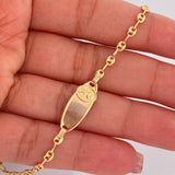 Pulso Bebé GC Placa 1.85gr / 15cm / 3mm Oro Amarillo 18K &