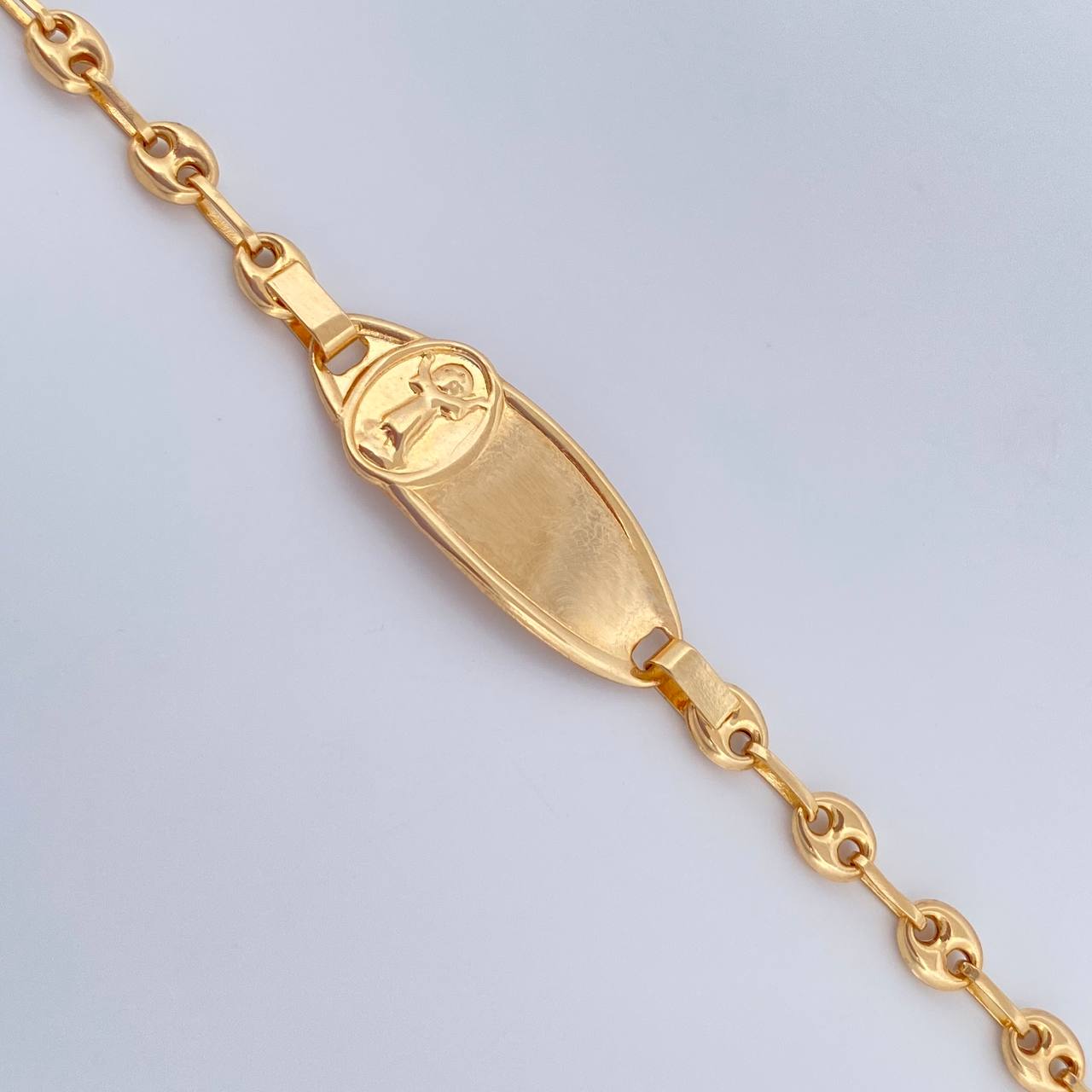 Pulso Bebé GC Placa 1.85gr / 15cm / 3mm Oro Amarillo 18K &