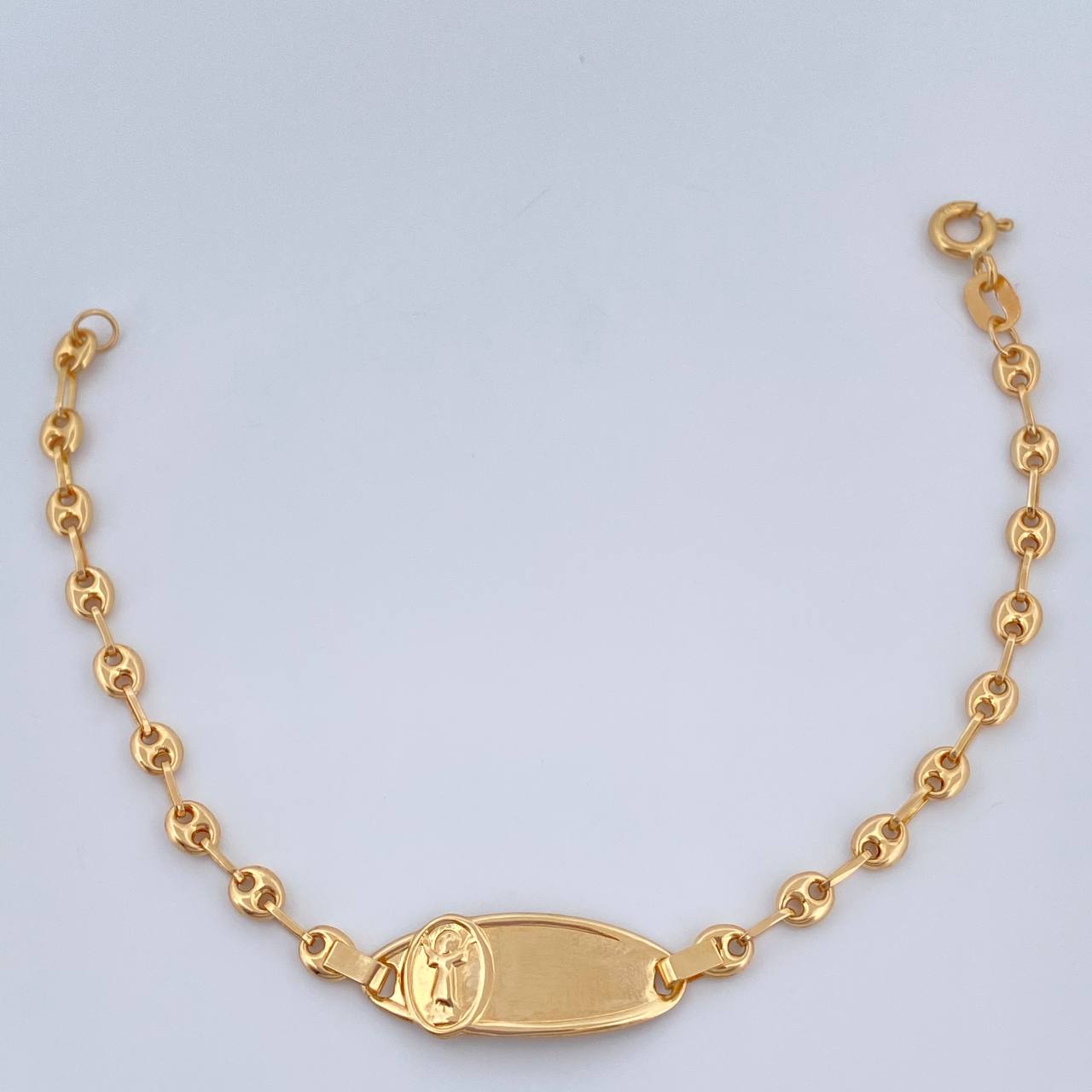 Pulso Bebé GC Placa 1.85gr / 15cm / 3mm Oro Amarillo 18K &