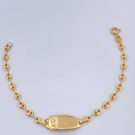 Pulso Bebé GC Placa 1.9gr / 15cm / 3mm Oro Amarillo 18K &