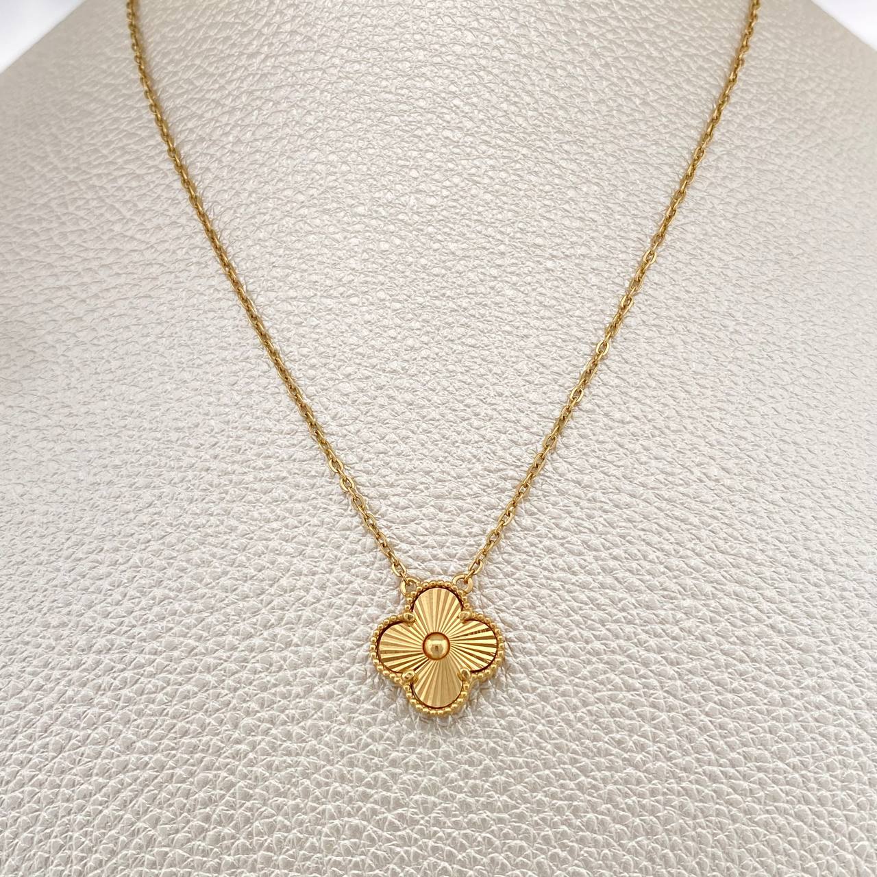 Cadena Trebol Aro Seguido 4.2gr / 50cm / 1mm Oro Amarillo 18K &