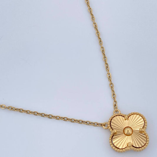 Cadena Trebol Aro Seguido 4.2gr / 50cm / 1mm Oro Amarillo 18K &