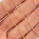 Cadena Escapulario Aro Seguido 4.05gr / 46.5cm / 1.5mm Oro Amarillo 18K &