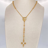 Rosario Virgen Maria Cruz 8.45gr / 59.5cm / 1.57mm Oro Amarillo 18K %
