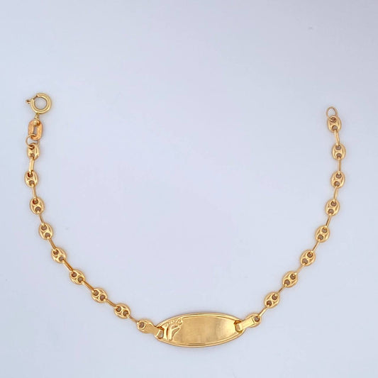 Pulso Bebé GC Placa Octagonal 1.9gr / 15cm / 3mm Oro Amarillo 18K &