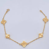 Pulso Trebol Aro Seguido 3.25gr / 19cm / 2mm Oro Amarillo 18K &