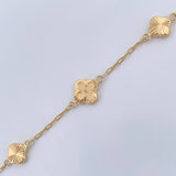 Pulso Trebol Aro Seguido 3.25gr / 19cm / 2mm Oro Amarillo 18K &