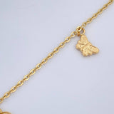 Tobillera Aro Seguido Figuras 3.7gr / 26cm / 2mm Oro Amarillo 18K &