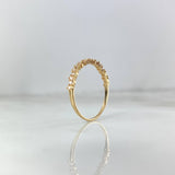 Anillo Churumbela Ondulada 1.2gr / T6 / Circones Blancos Oro Amarillo ©