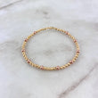 Pulso Aro 5.95gr / 19cm / 3mm-4mm Bolas Diamantadas Lisas Dos Oros Amarillo Rosa *