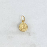 Dije San Benito 0.35gr / 1.5cm / Troquelado Oro Amarillo