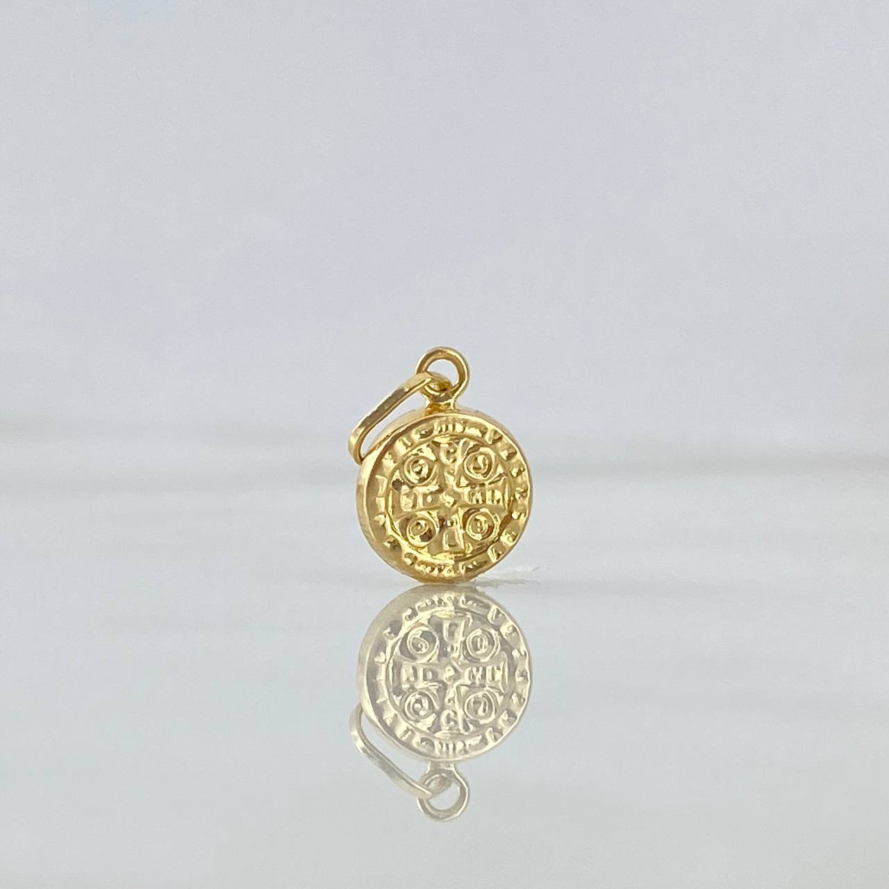 Dije San Benito 0.35gr / 1.5cm / Troquelado Oro Amarillo