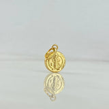 Dije San Benito 0.35gr / 1.5cm / Troquelado Oro Amarillo