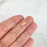 Dije Oso 0.3gr / 1.6cm / Troquelado Oro Amarillo