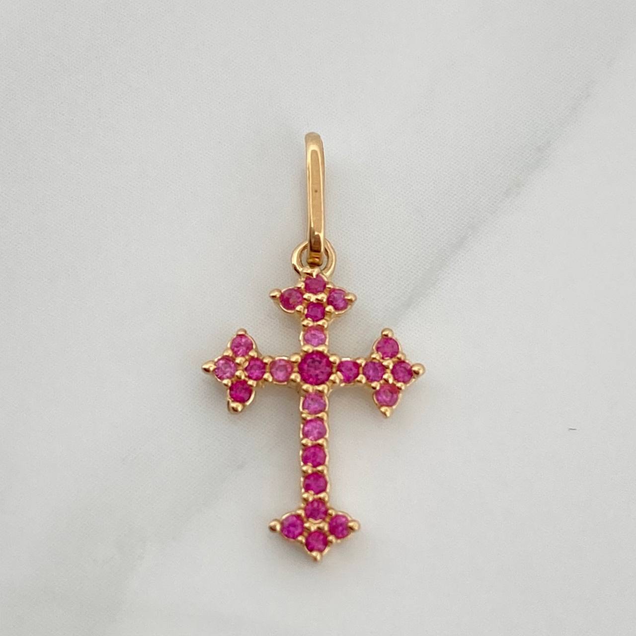 Dije Cruz 0.6gr / 2cm / Oro Amarillo 18K &