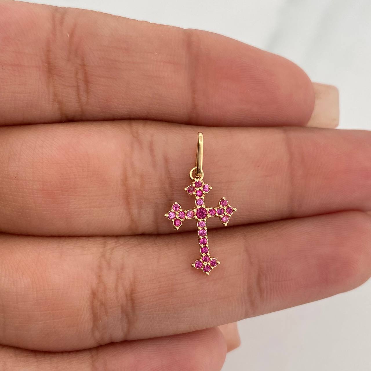 Dije Cruz 0.6gr / 2cm / Oro Amarillo 18K &