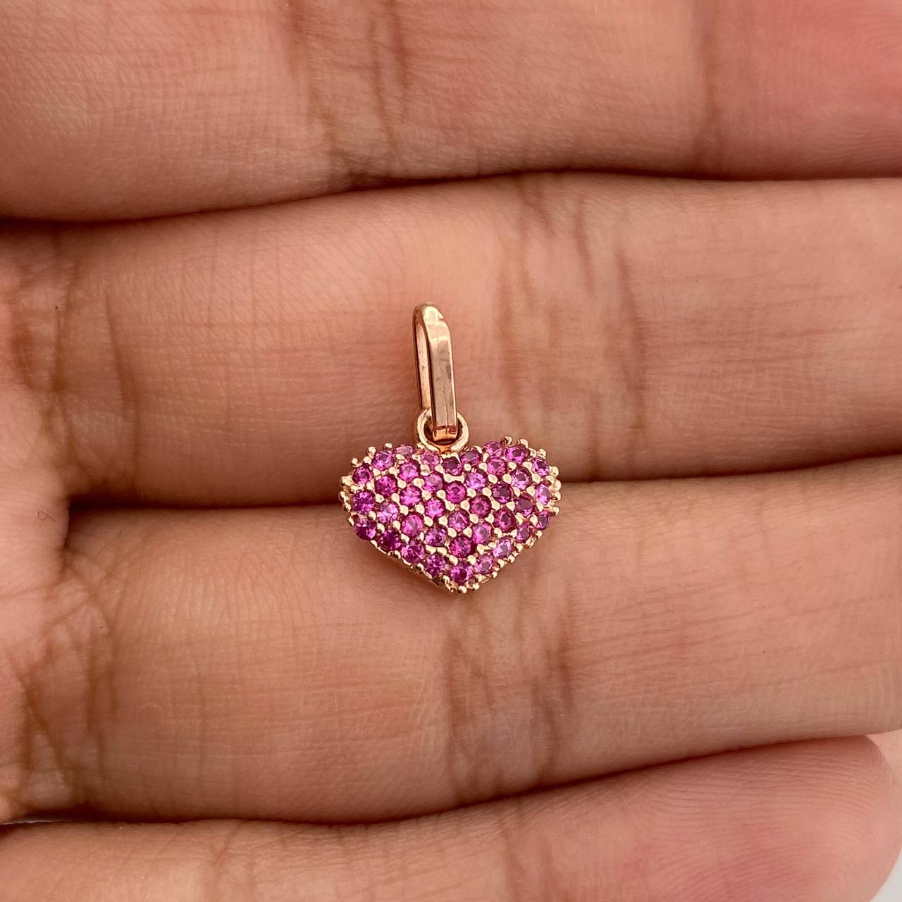 Dije Corazon 0.9gr / 1.3cm / Oro Rosa 18K