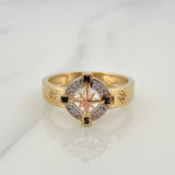 Anillo Estrella Cardinal 5.8gr / T10 1/2 / Dos Oros Amarillo Blanco 18K