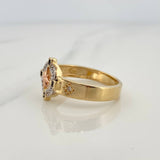 Anillo Estrella Cardinal 5.8gr / T10 1/2 / Dos Oros Amarillo Blanco 18K