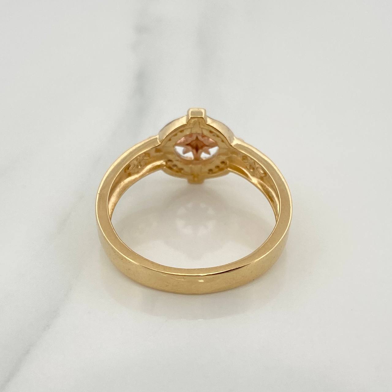 Anillo Estrella Cardinal 5.8gr / T10 1/2 / Dos Oros Amarillo Blanco 18K