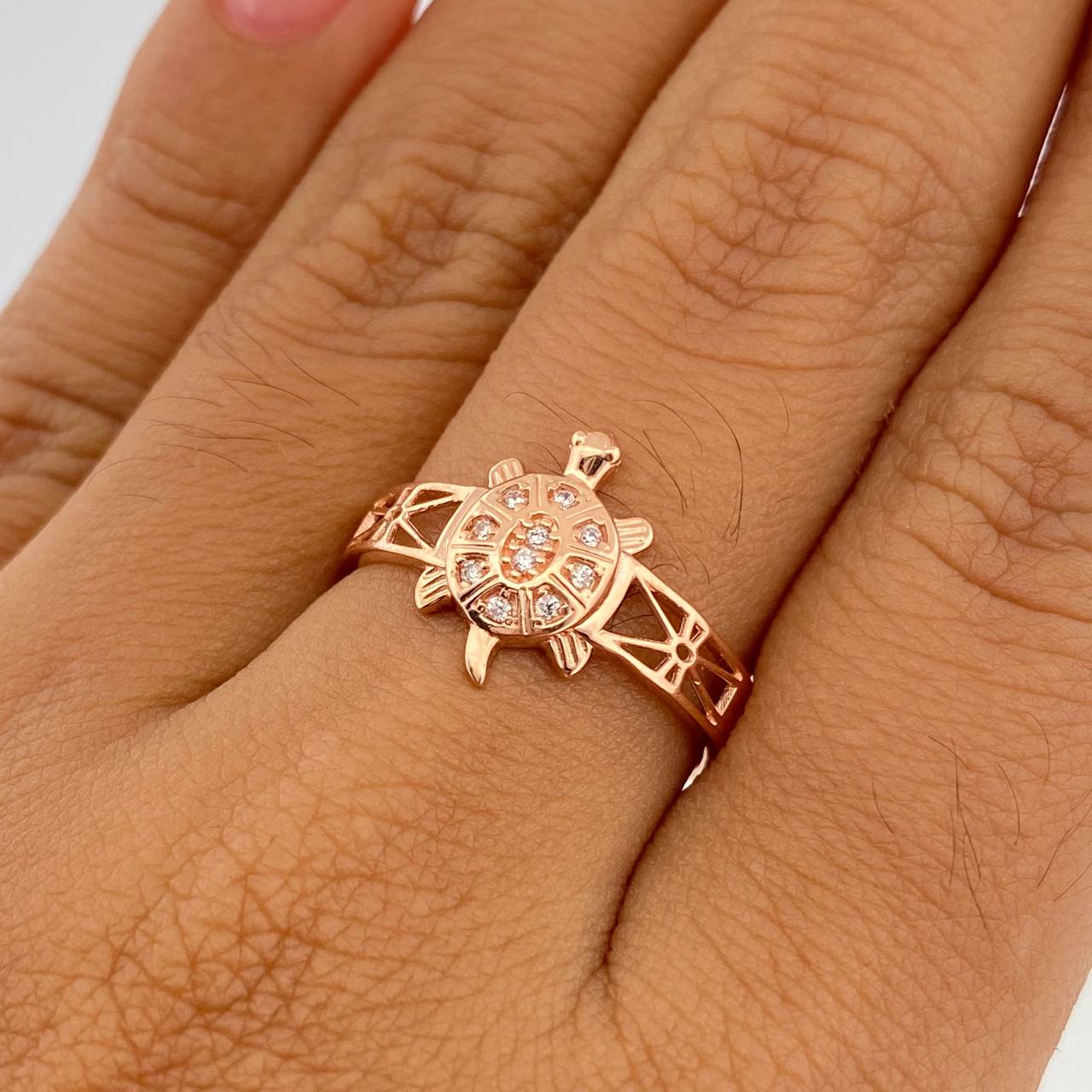 Anillo Tortuga 2.5gr / T6 1/2 / Oro Rosa 18K &