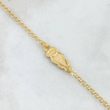 Pulso Bebé Aro Seguido Placa Nube San Benito 1.5gr / 13cm-14cm / 2.4mm Gradual Oro Amarillo 18K