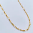 Cadena Figaro 11.1gr / 51cm / 2.6mm Oro Amarillo +1 18K $
