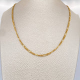 Cadena Figaro 11.1gr / 51cm / 2.6mm Oro Amarillo +1 18K $
