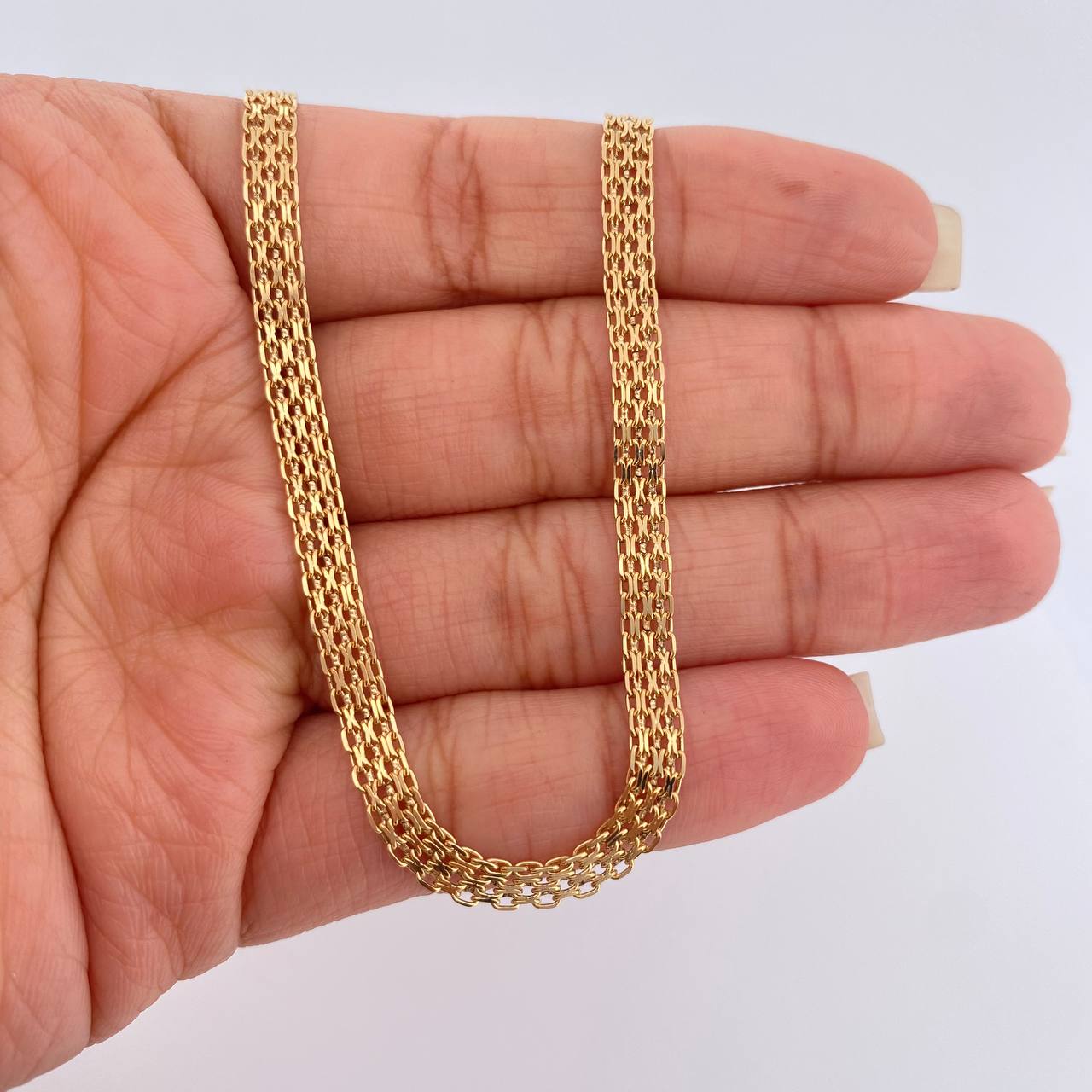 Cadena China 13.4gr / 59.7cm / 4.16mm Oro Amarillo +1 18K $