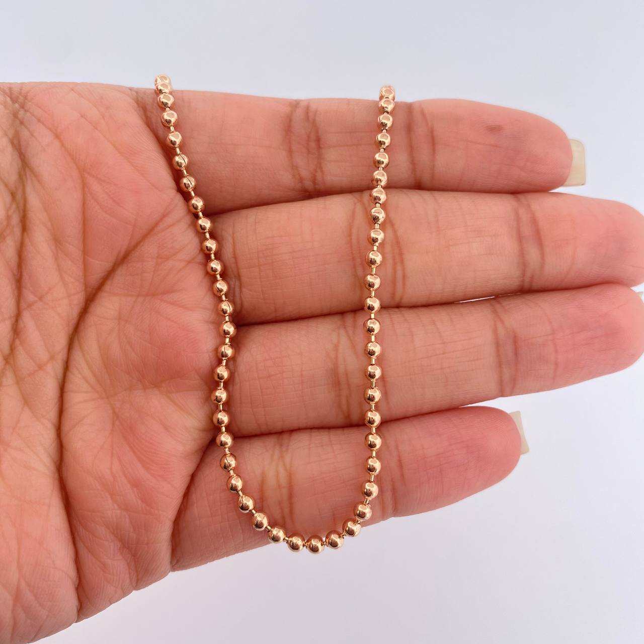 Cadena Militar 13.75gr / 46cm / 3mm Oro Rosa +3 18K %