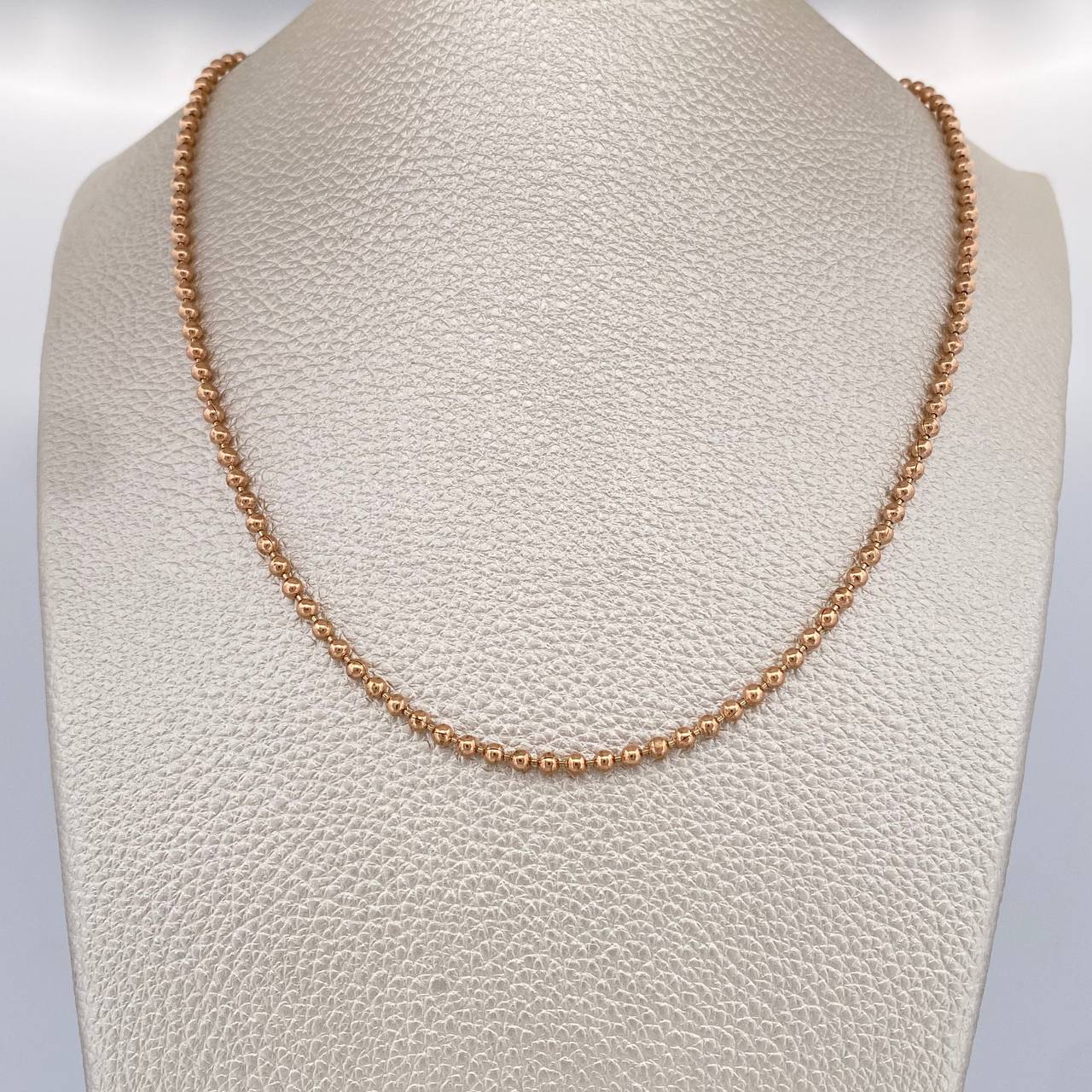 Cadena Militar 16.5gr / 61cm / 2.5mm Oro Rosa +3 18K $