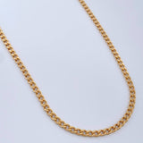 Cadena Cubana 7.2gr / 60cm / 3mm Oro Amarillo +1 $
