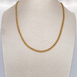 Cadena Cubana 7.2gr / 60cm / 3mm Oro Amarillo +1 $