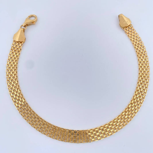 Pulso Chino 7.55gr / 19.9cm / 6.4mm Oro Amarillo +1 18K $