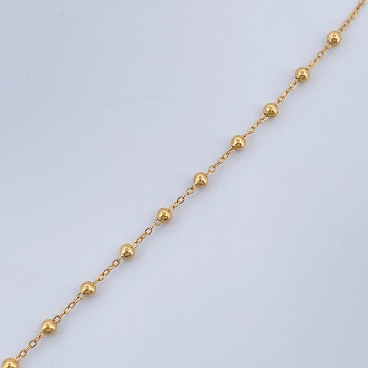 Rosario Virgen Milagrosa Cruz 2.5gr / 37.9cm-47.1cm / 0.42mm Oro Amarillo +4 18K $