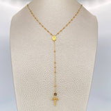 Rosario Virgen Milagrosa Cruz 2.5gr / 37.9cm-47.1cm / 0.42mm Oro Amarillo +4 18K $