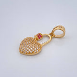 Dije Candado Corazon 2.3gr / 2.8cm / Oro Amarillo 18K %