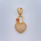 Dije Candado Corazon 2.3gr / 2.8cm / Oro Amarillo 18K %