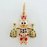 Dije Pato Bolsas de Dinero 1.65gr / 2.3cm / Oro Amarillo 18K &
