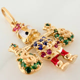Dije Pato Bolsas de Dinero 1.65gr / 2.3cm / Oro Amarillo 18K &