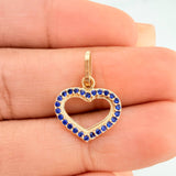 Dije Silueta Corazon 0.8gr / 1.7cm / Oro Amarillo 18K &