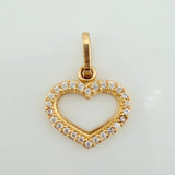 Dije Silueta Corazon 0.85gr / 1cm / Oro Amarillo 18K &