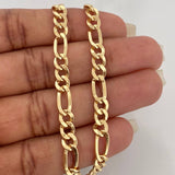 Pulso Figaro 3.85gr / 19cm / 5.25mm Oro Amarillo +1 18K $