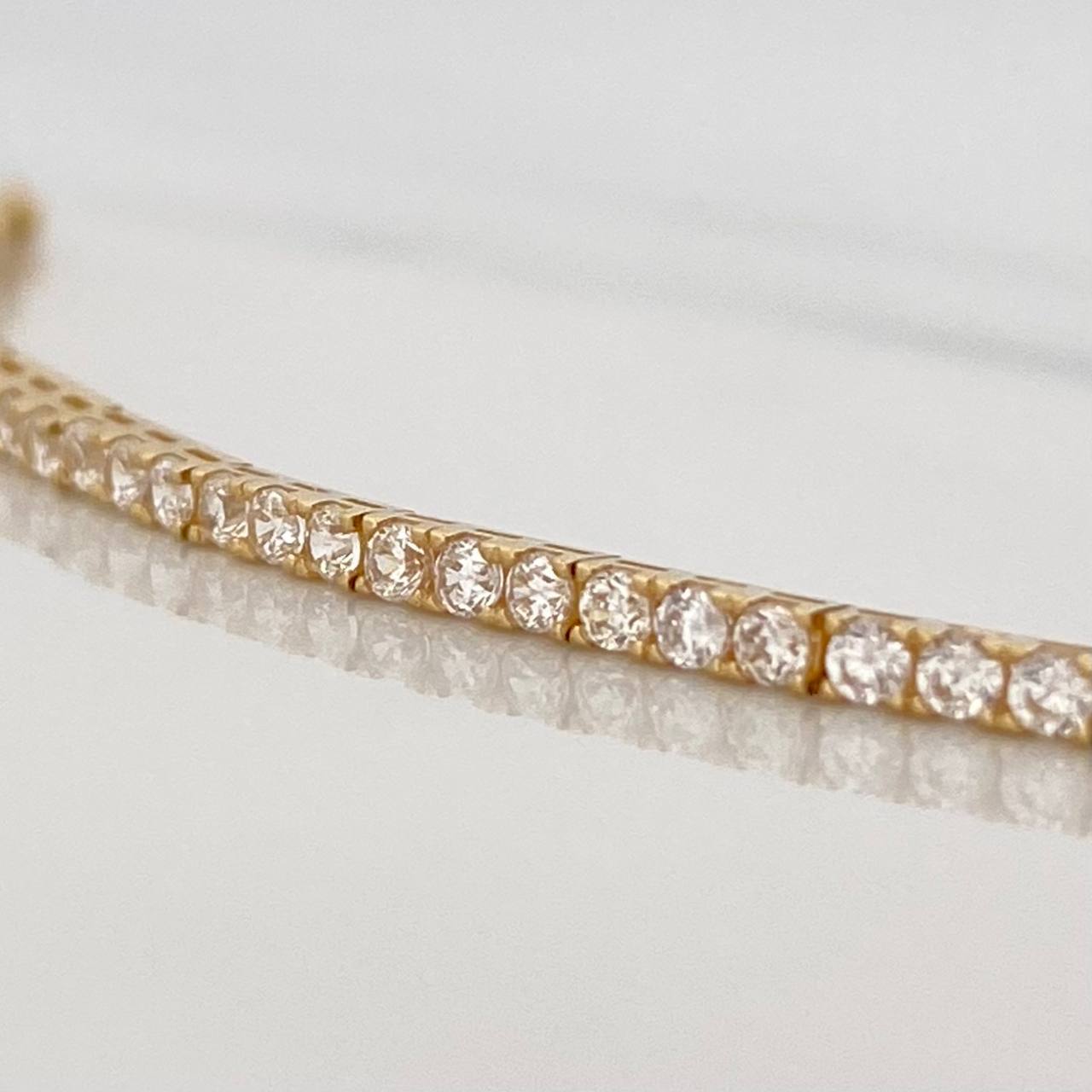 Pulso Tennis 4.15gr / 18cm / 0.6mm Oro Amarillo +4 18K $