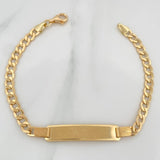 Pulso Placa Cubana 7.3gr / 20cm / 7mm Oro Amarillo +1 18K $