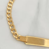 Pulso Placa Cubana 7.3gr / 20cm / 7mm Oro Amarillo +1 18K $