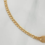 Pulso Placa Cubana 2.1gr / 15cm / 1mm Oro Amarillo +1 18K $