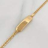 Pulso Placa Cubana 2.1gr / 15cm / 1mm Oro Amarillo +1 18K $