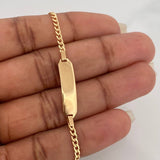 Pulso Placa Cubana 2.1gr / 15cm / 1mm Oro Amarillo +1 18K $